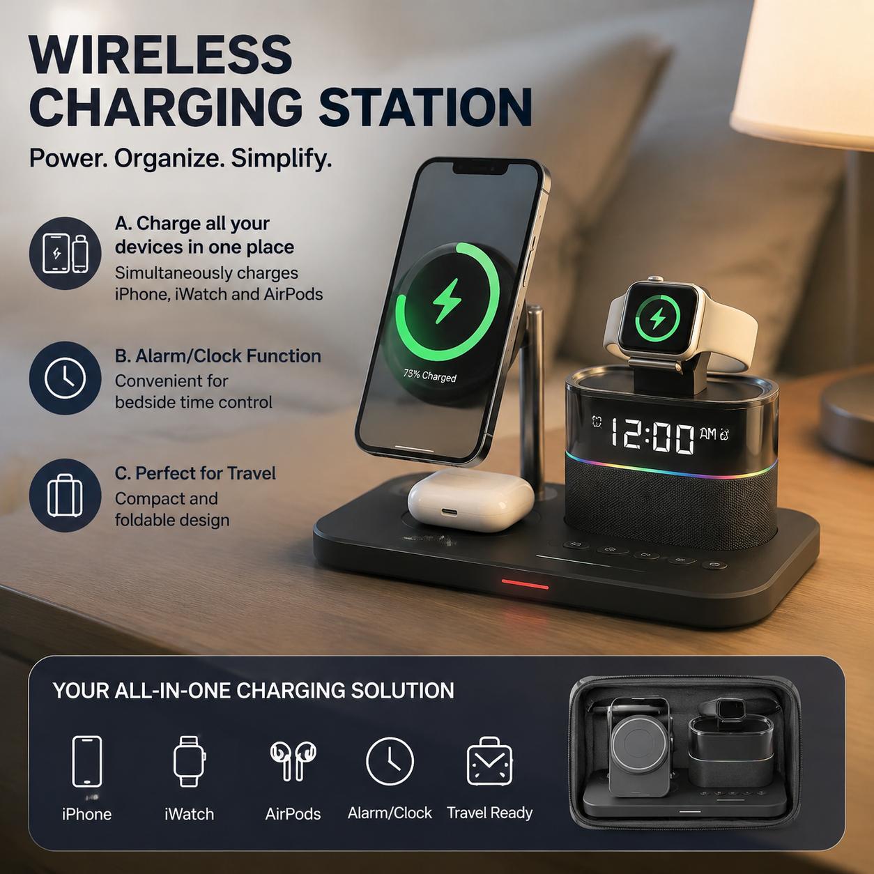 Micro Usb Cable - Magnetische Kabellose Ladestation für Phone-Serien 12