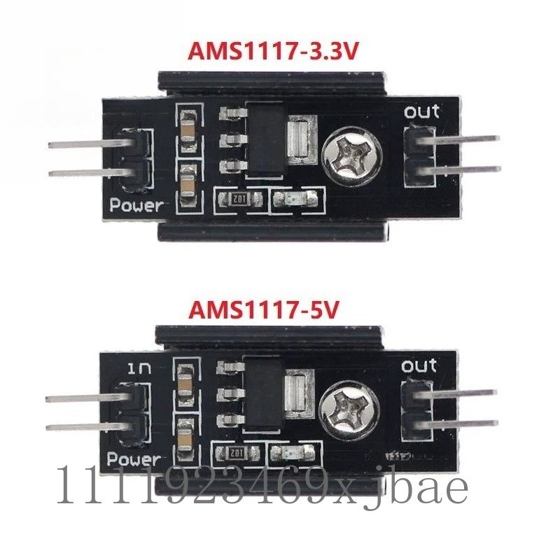 Ams1117 Module - AMS1117 DC-DC 3,3V/5V Stromversorgungsmodul mit Kühlkörper