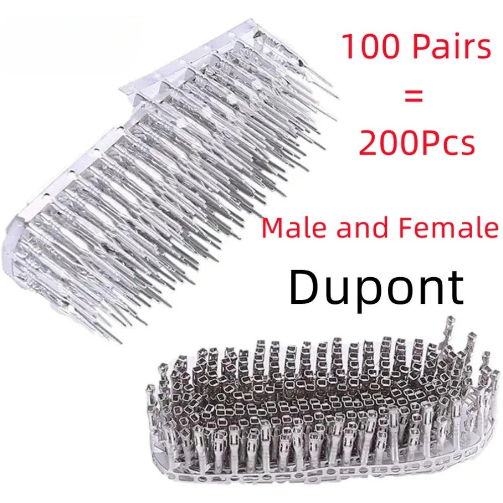 Jumper Wire Kit - 100 Paar Dupont-Stecker, 2,54 mm Überbrückungsdraht,