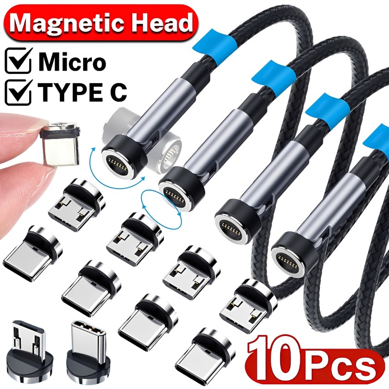 Micro Usb Cable - 10/1 Stück Magnetische Micro-USB/Typ-C-Steckerspitzen Kompatibel mit