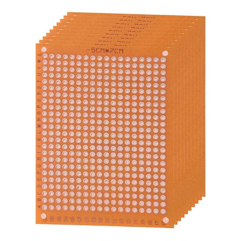 Perfboard - 10 Stück PCB-Platinen-Prototyp-Set, Protoboard, Leiterplatte, Steckbrett