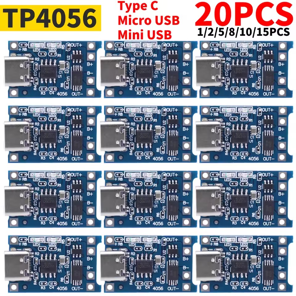 Tp4056 Module - 1-20PCS Typ-c/Micro/Mini USB 5V 1A 18650
