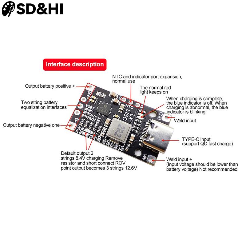1PC Typ C 2s 3s 8,4 V 12,6 V A – Li Ion Charger Module Bewertung und Preis