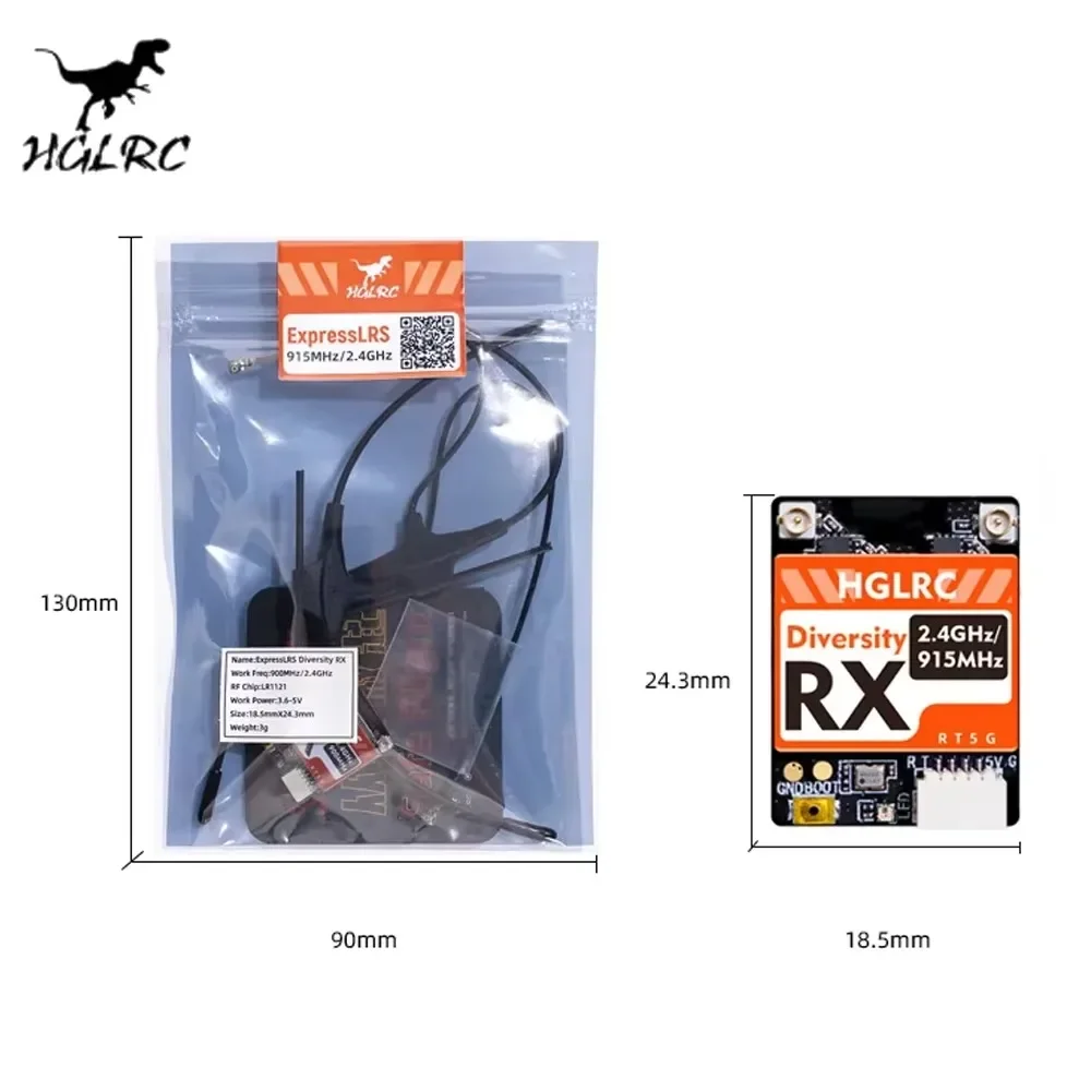 HGLRC Dualband RX ExpressLRS E – Antenna 2.4Ghz Bewertung und Preis