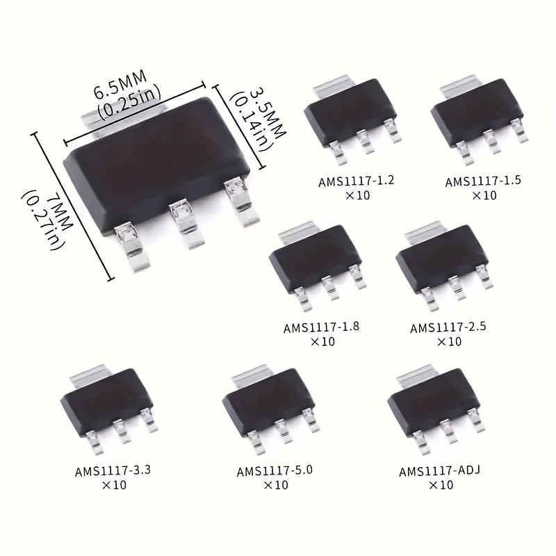 70-teiliges Kit Spannungsregle – Ams1117 Module Bewertung und Preis