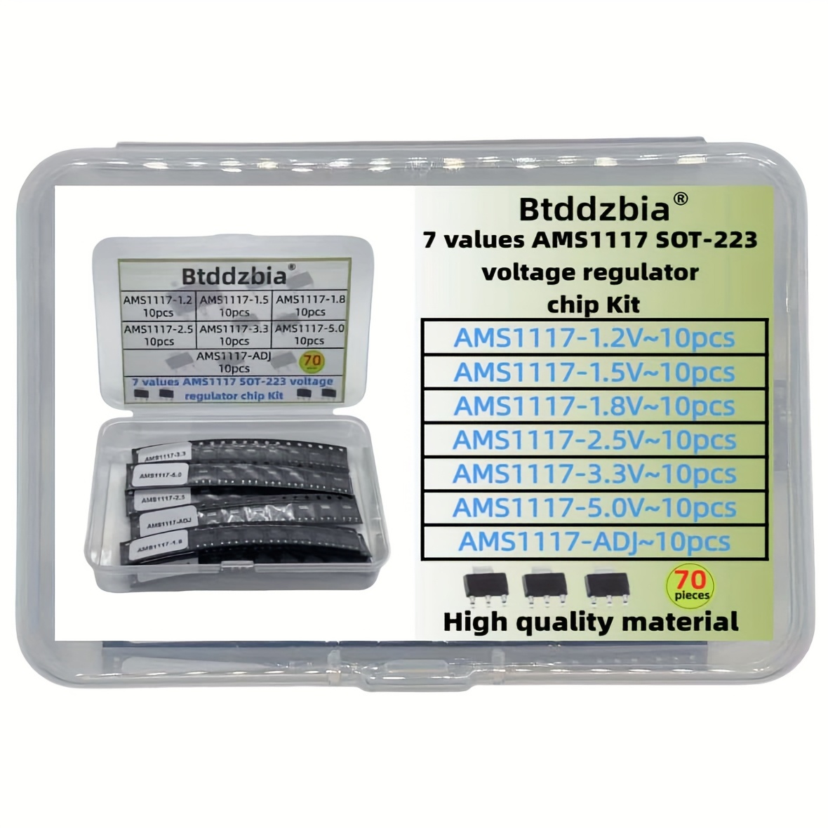 70-teiliges Kit Spannungsregle – Ams1117 Module Bewertung und Preis