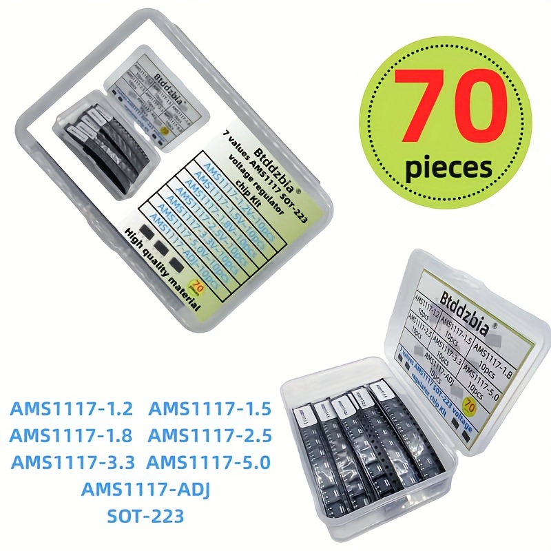 70-teiliges Kit Spannungsregle – Ams1117 Module Bewertung und Preis