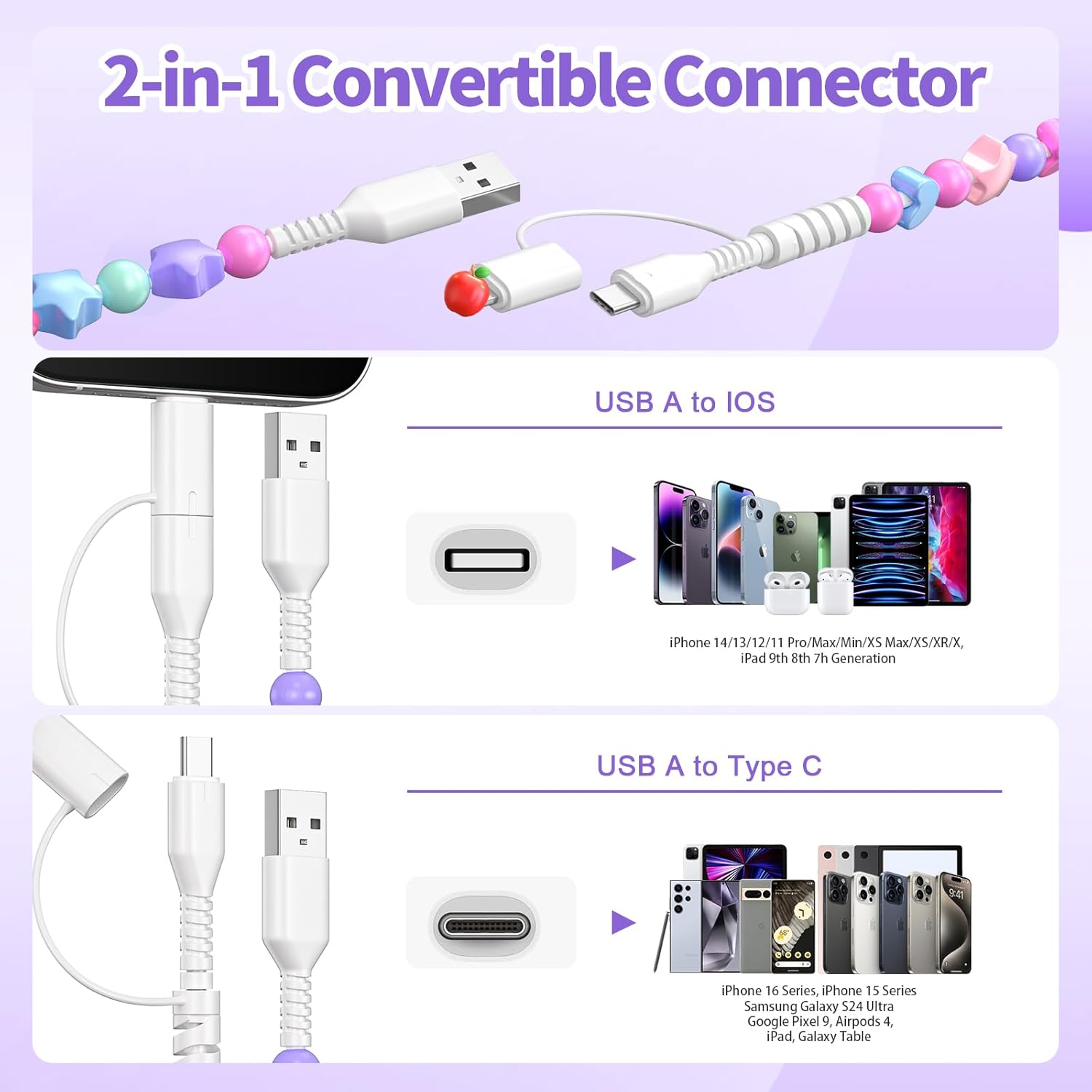 Perlen-Ladekabel, Ladekabel US – Usb C Cable Bewertung und Preis