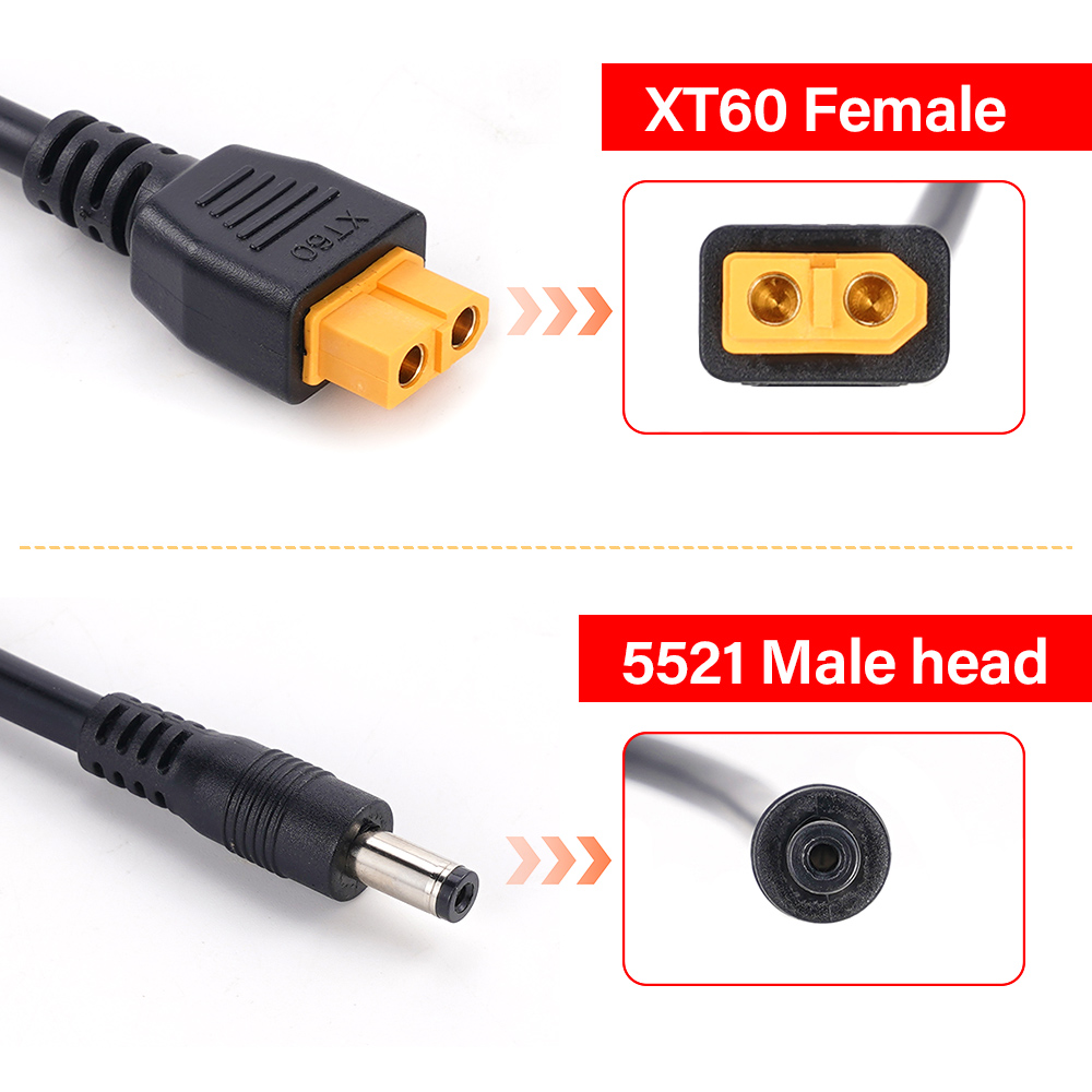 XT60-Buchse auf DC5521-Stecker – Ipex Connector Bewertung und Preis