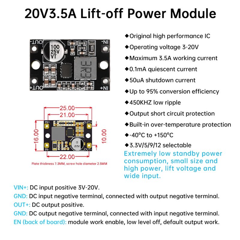 AS95-3-20V zu 5V DC-DC Automat – Boost Converter Bewertung und Preis