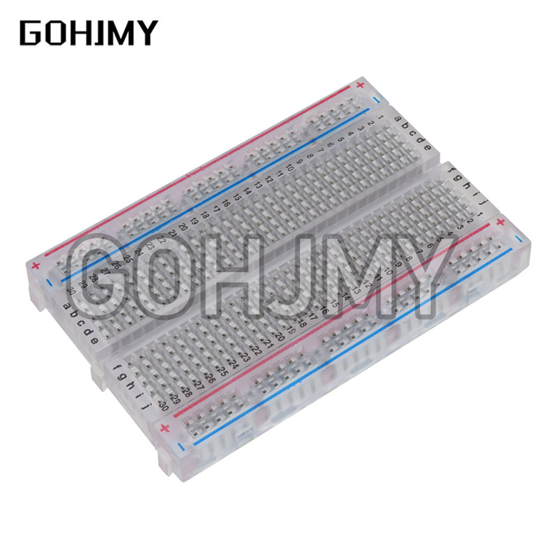 10 stücke transparentes Mini-B – Breadboard 400 Point Bewertung und Preis