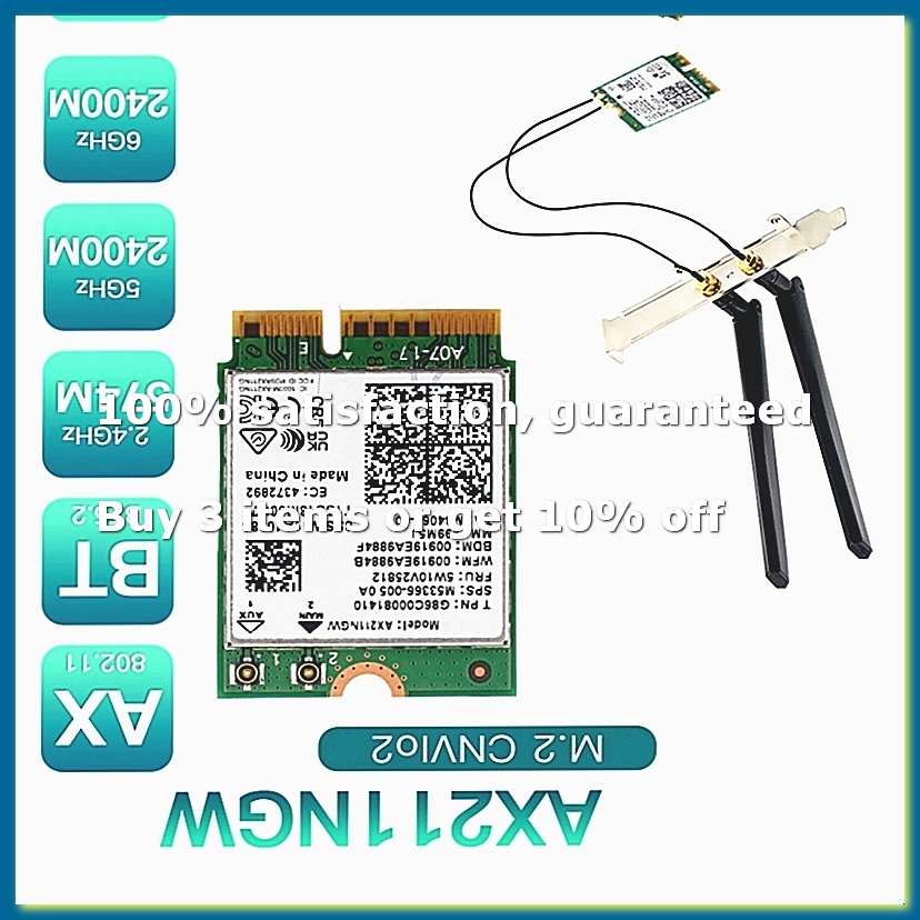 AX211NGW+Dual Antenna WiFi 6E  – Antenna 2.4Ghz Bewertung und Preis