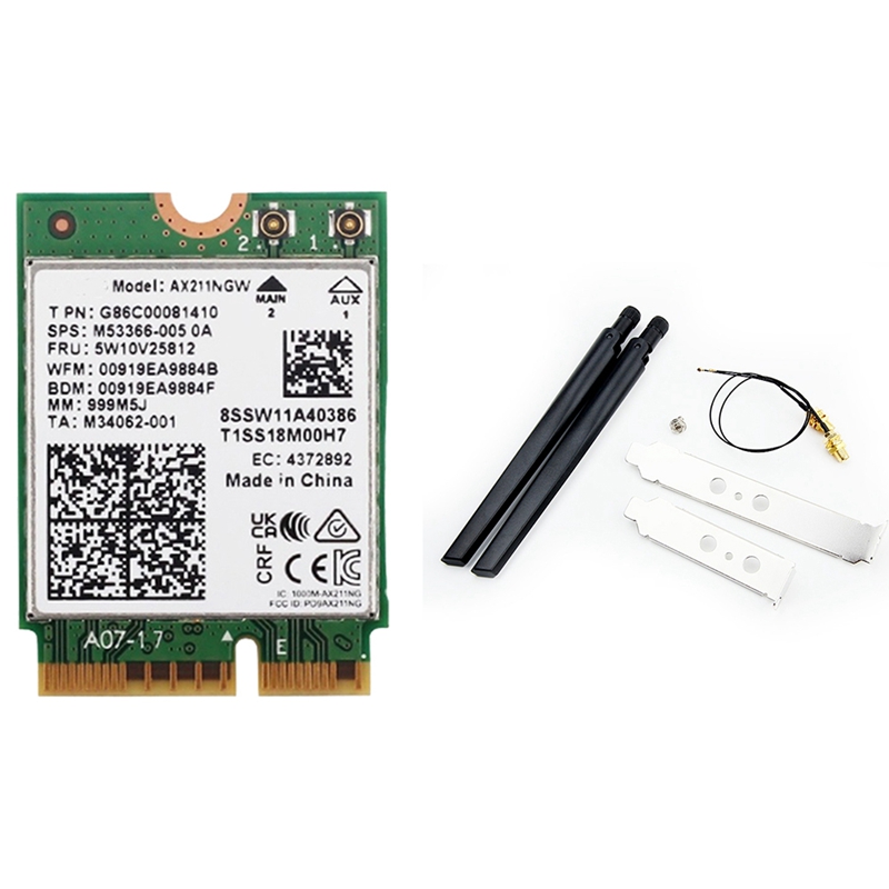 AX211NGW+Dual Antenna WiFi 6E  – Antenna 2.4Ghz Bewertung und Preis