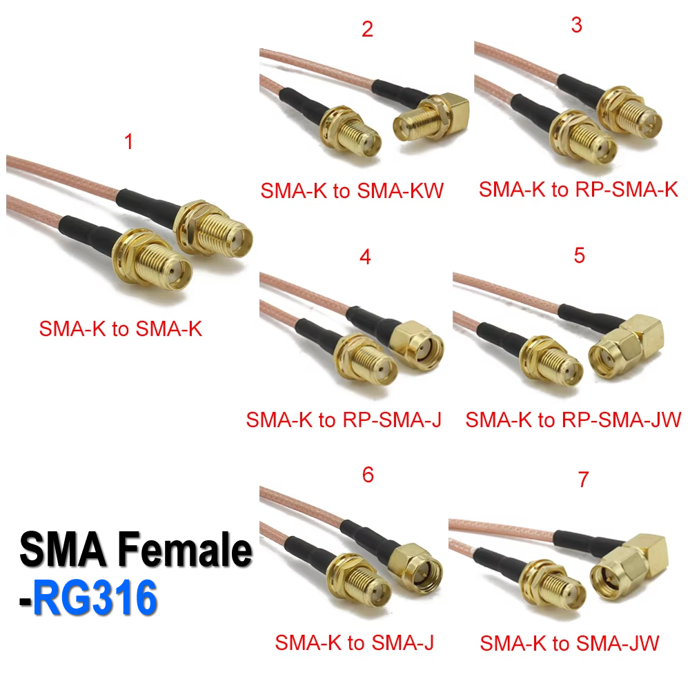 RG316 SMA zu SMA/RP SMA Stecke – Jumper Wire Kit Bewertung und Preis