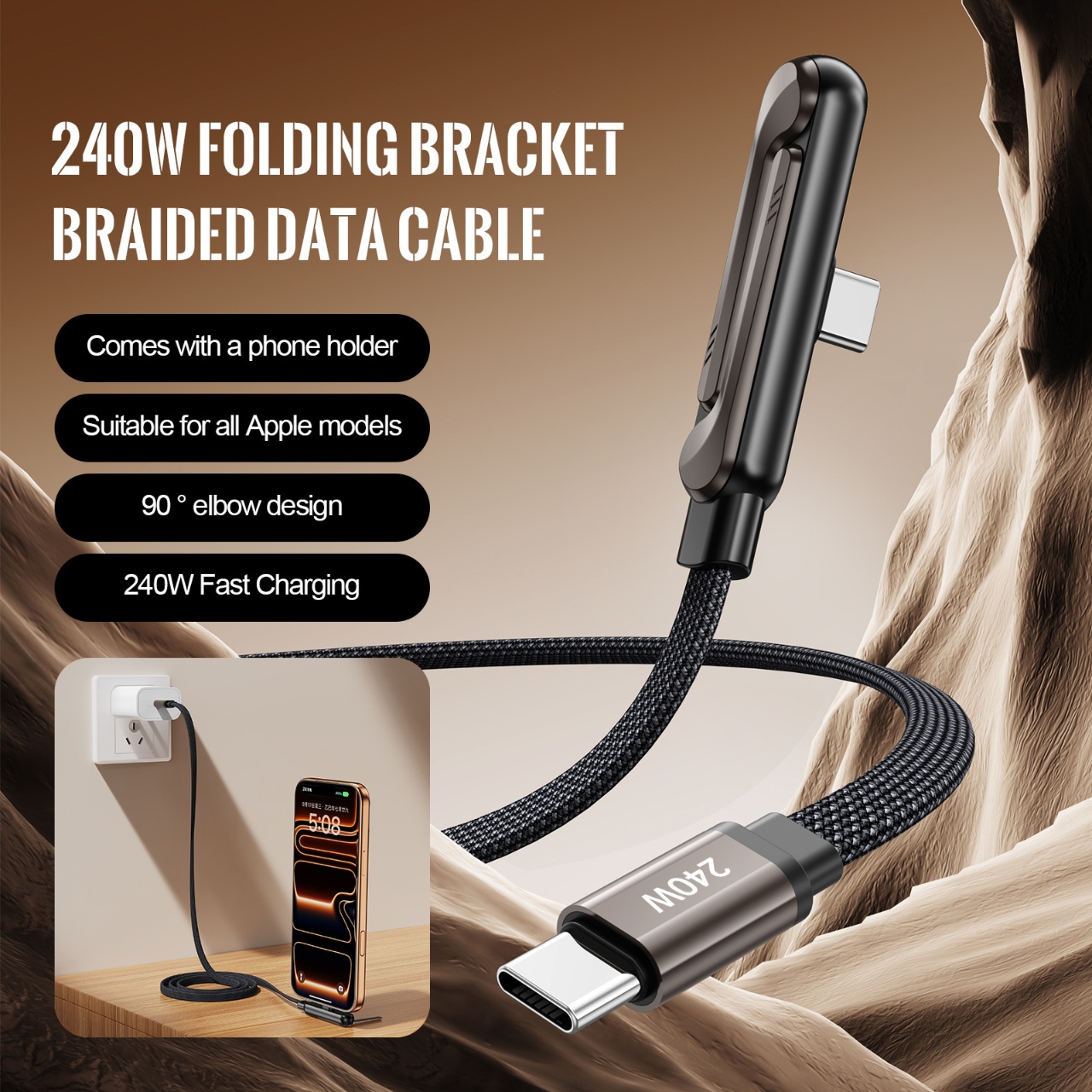 240W PD-Schnellladekabel Typ C – Usb C Cable Bewertung und Preis